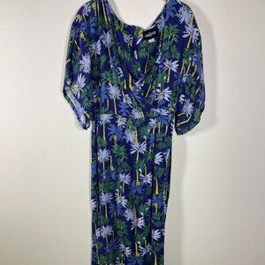 Collectif Women's SS Tropical Fit & Flare Maxi Dress Size: Small Viscose!